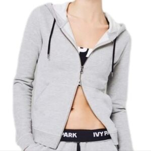 IVY Park Zipthrough Light grey Marl Hoodie Sweater size medium
